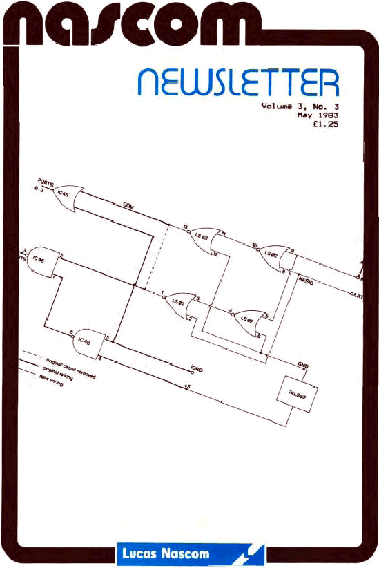 Nascom Newsletter 
Volume 3 Number 3 
May 1983